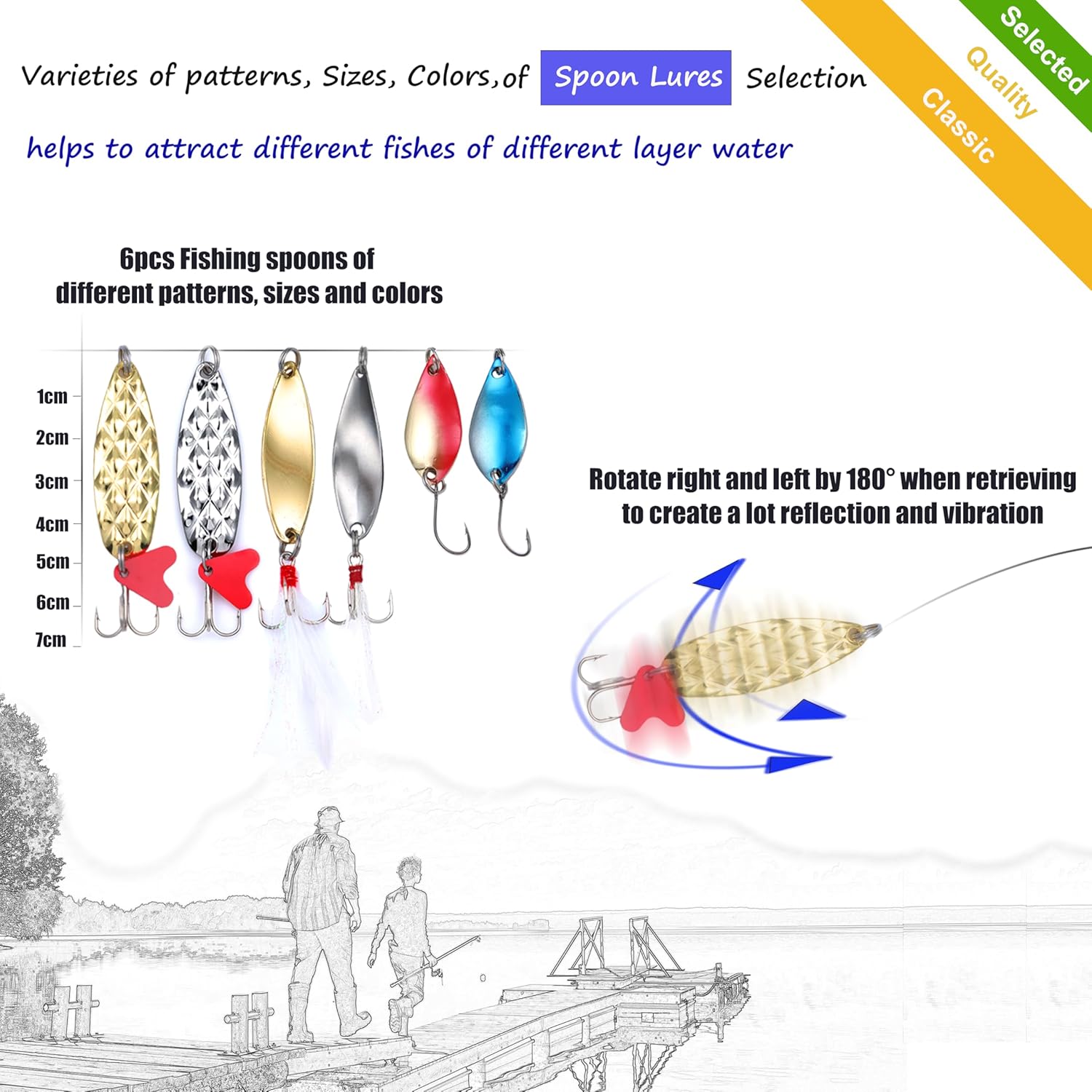 Fishing Lures Set Fish Lure kit for Bass Trout Salmon Freshwater Fish Tackle kit Including Plastic Shrimp Worm Bait Spoon Grasshopper Crankbait Jigs Hooks Fishing Gear and Equipment - Image 4