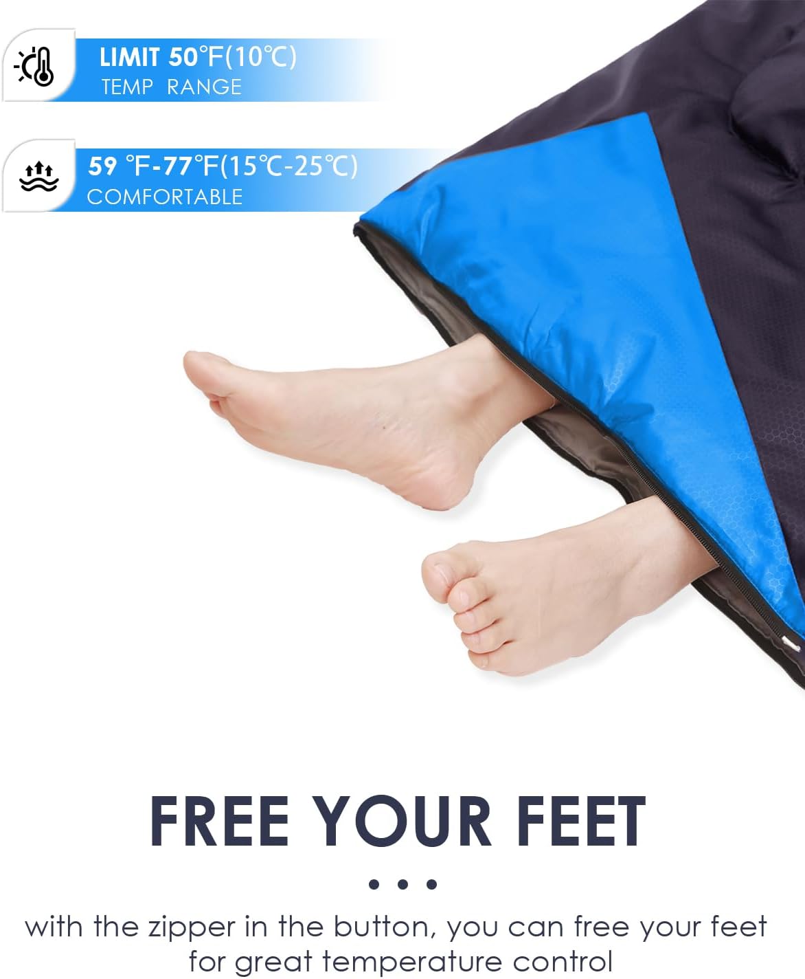 Sleeping Bags for Adults Backpacking Lightweight Waterproof- Cold Weather Sleeping Bag for Girls Boys Mens for Warm Camping Hiking Outdoor Travel Hunting with Compression Bags - Image 6