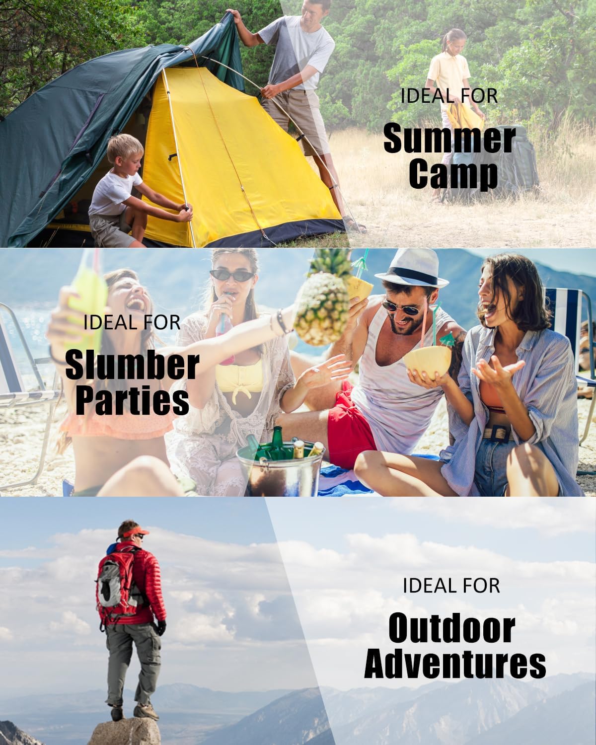 Sleeping Bags for Adults Backpacking Lightweight Waterproof- Cold Weather Sleeping Bag for Girls Boys Mens for Warm Camping Hiking Outdoor Travel Hunting with Compression Bags - Image 7